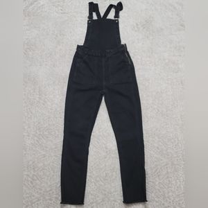 Madewell Women's Black Skinny Overalls  Crossback Straps High Rise Size XS